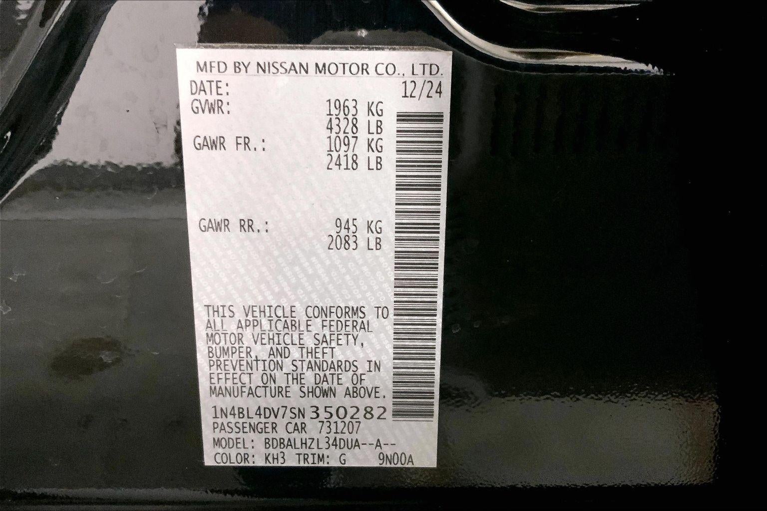 2025 Nissan Altima SV