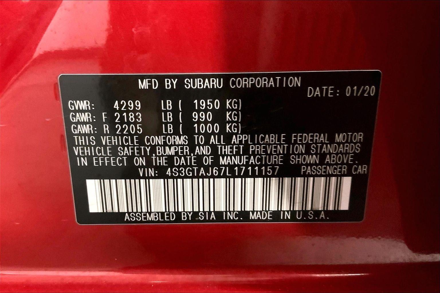 2020 Subaru Impreza Sport