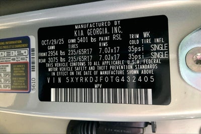 2026 Kia Sorento X-Line SX