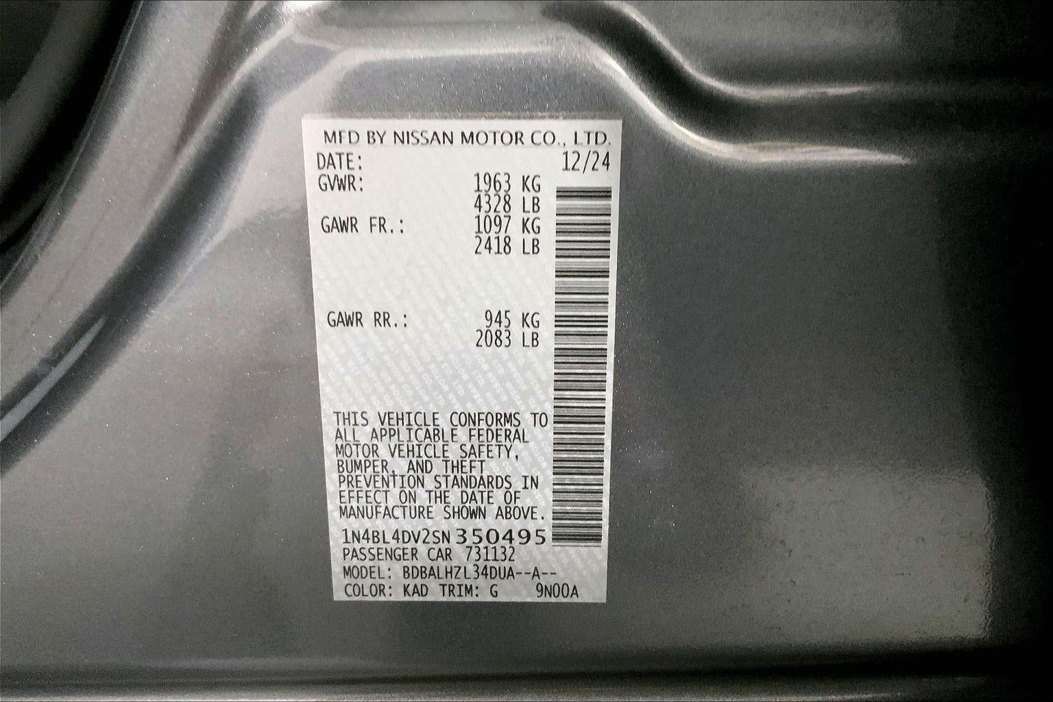 2025 Nissan Altima SV