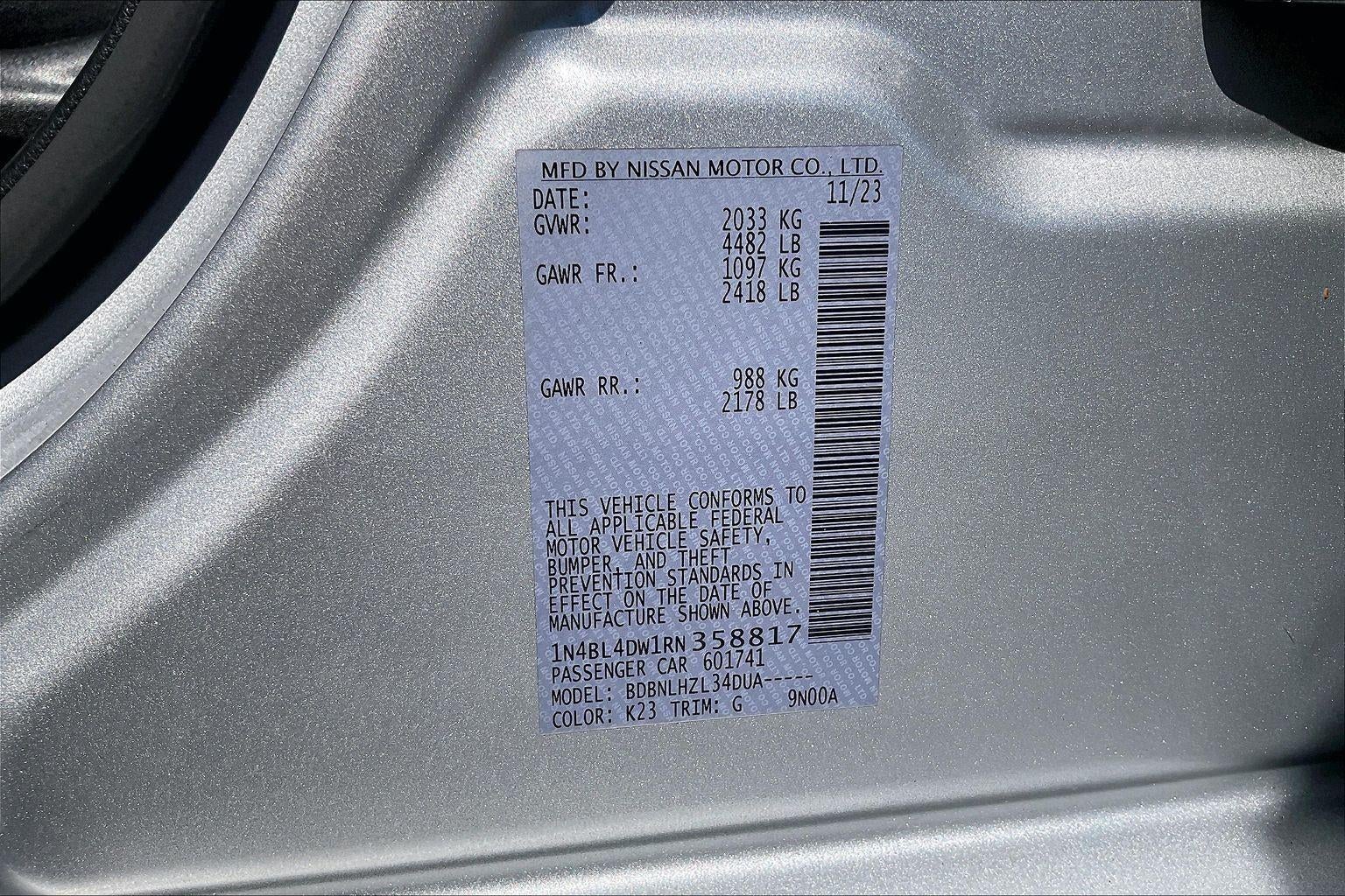 2024 Nissan Altima 2.5 SV