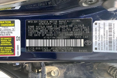 2022 Toyota Camry SE