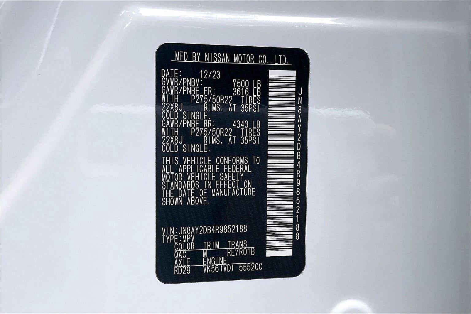 2024 Nissan Armada Platinum