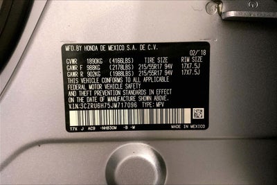 2018 Honda HR-V EX-L Navi