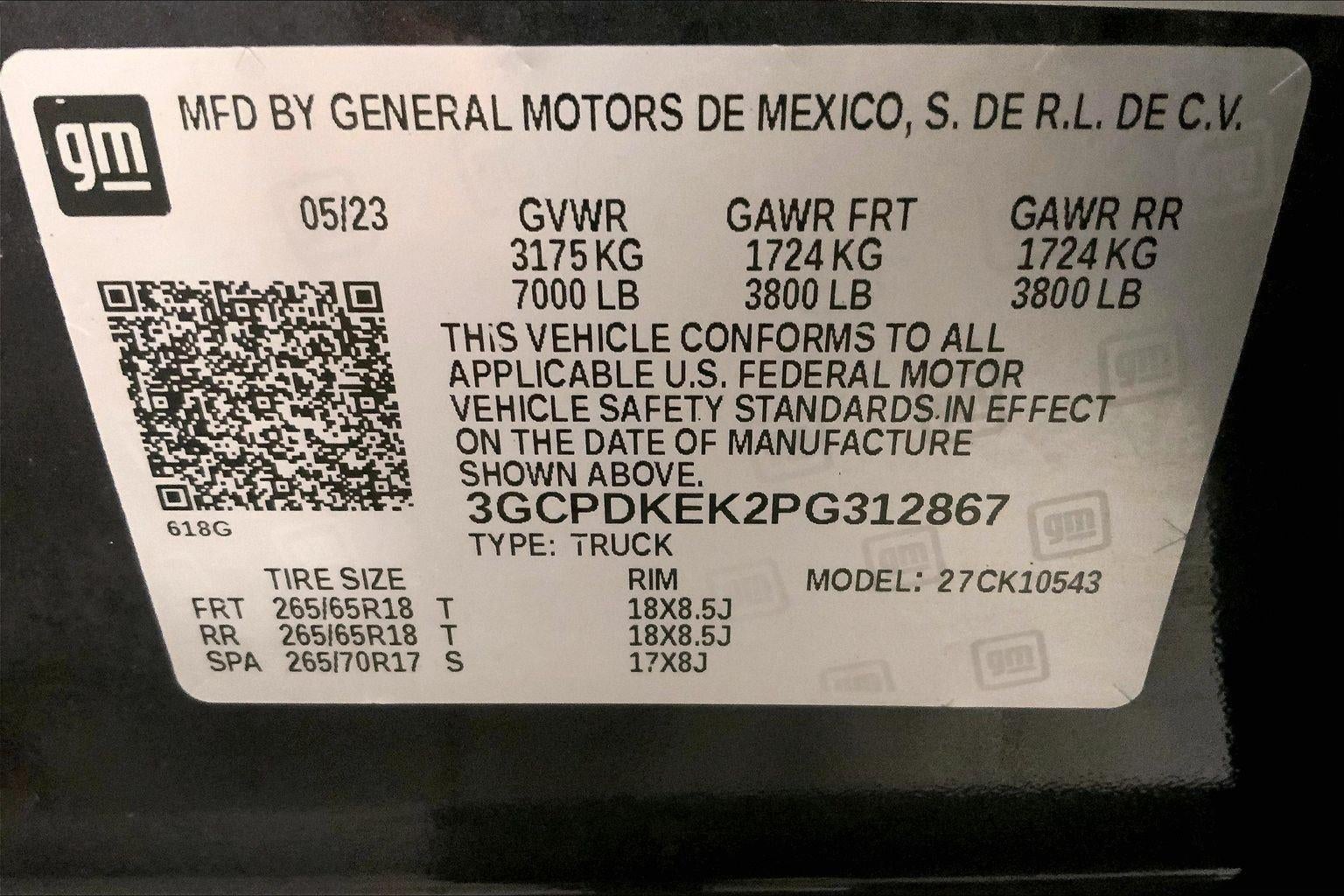 2023 Chevrolet Silverado 1500 LT (2FL)