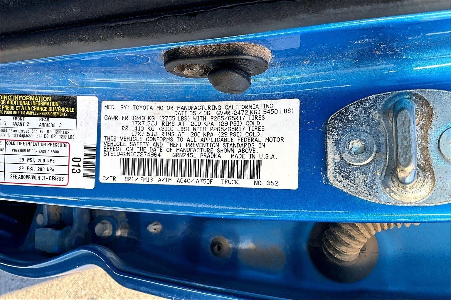 2006 Toyota Tacoma DBL CAB 4WD AT