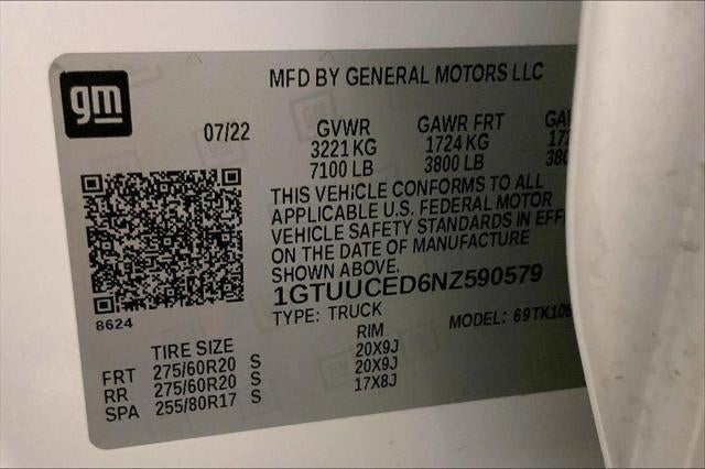2022 GMC Sierra 1500 4WD Crew Cab Short Box Elevation