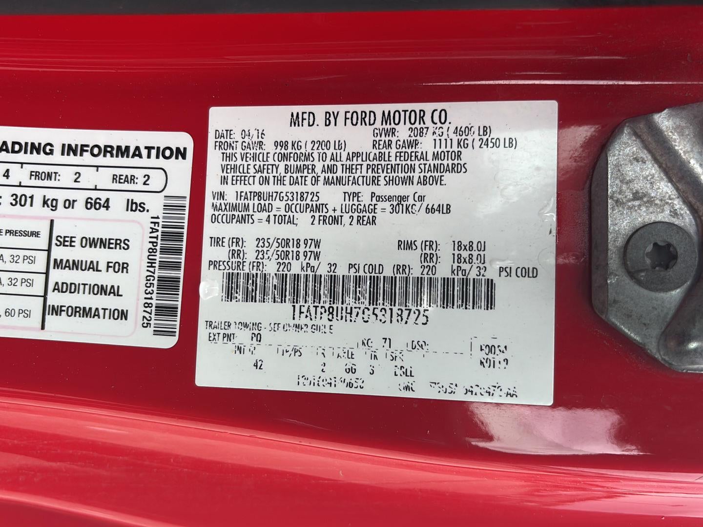 2016 Ford Mustang EcoBoost Premium