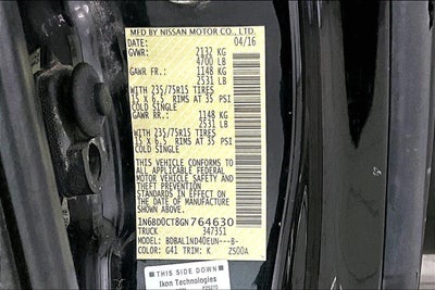 2016 Nissan Frontier S