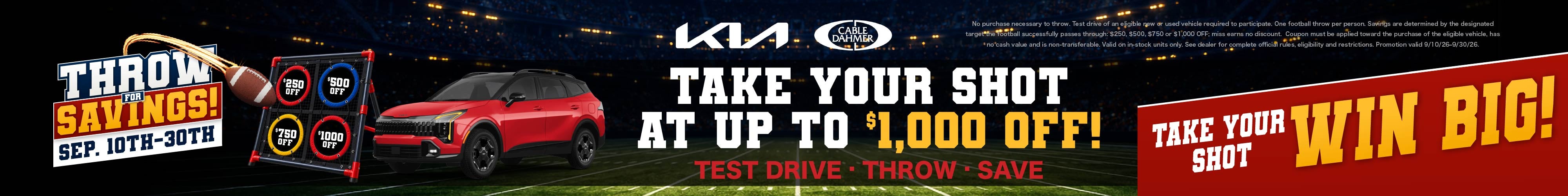 Throw for Savings Event