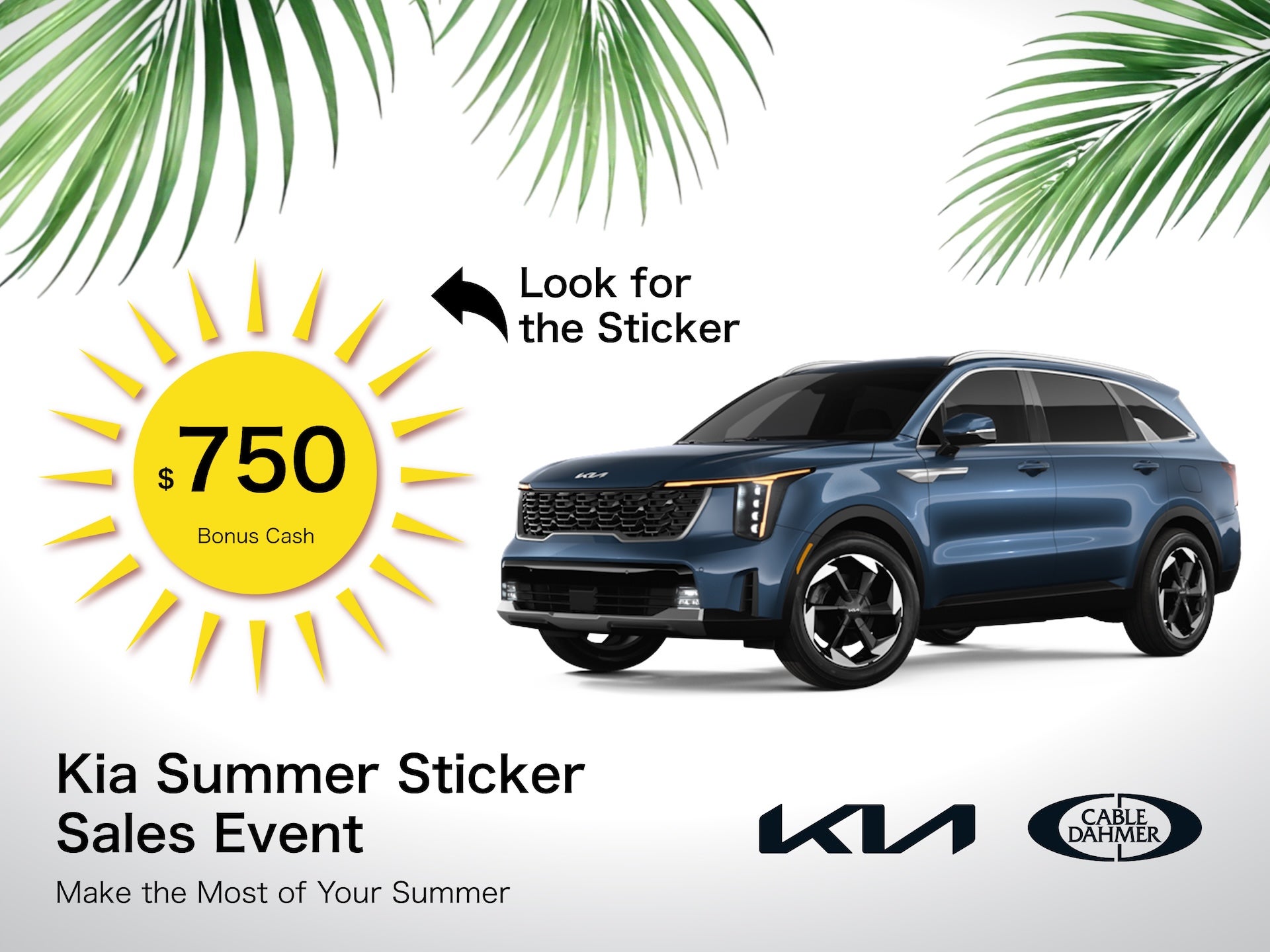 Kia Summer Sticker Sales Event at Cable Dahmer Kia of Lawrence