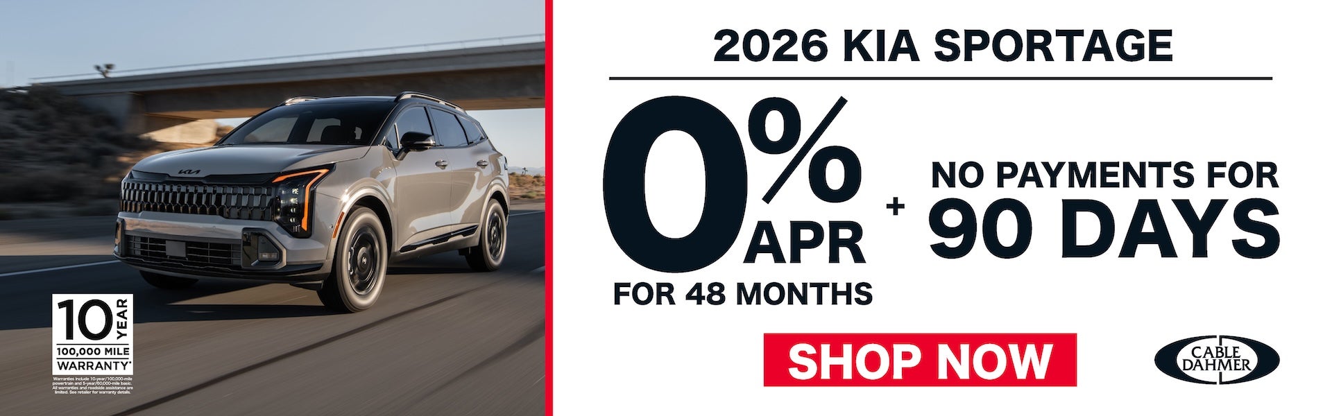 2026 Kia Sportage 0% APR for 48/mo