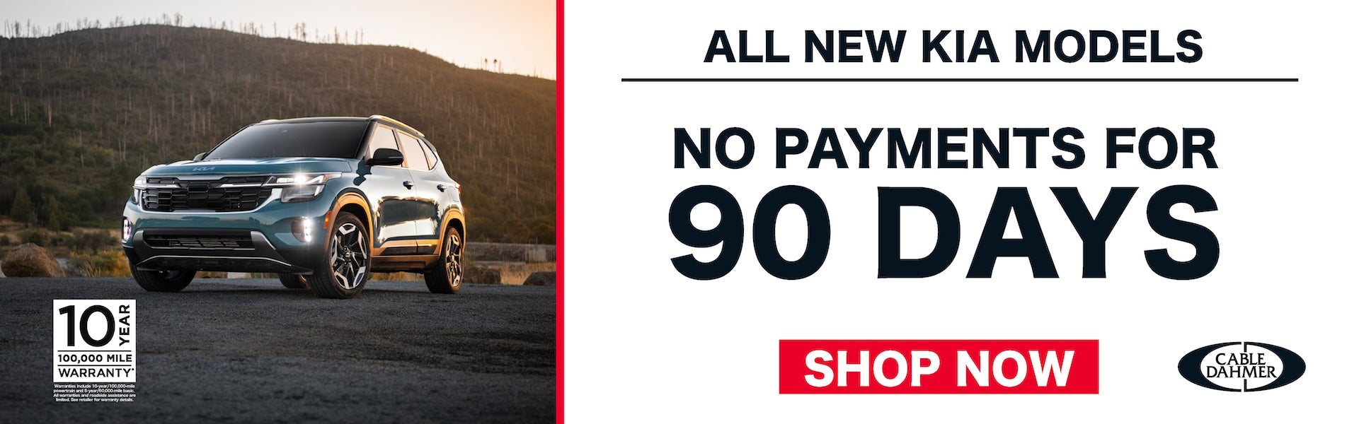 No Payments for 90 days all new Kia models