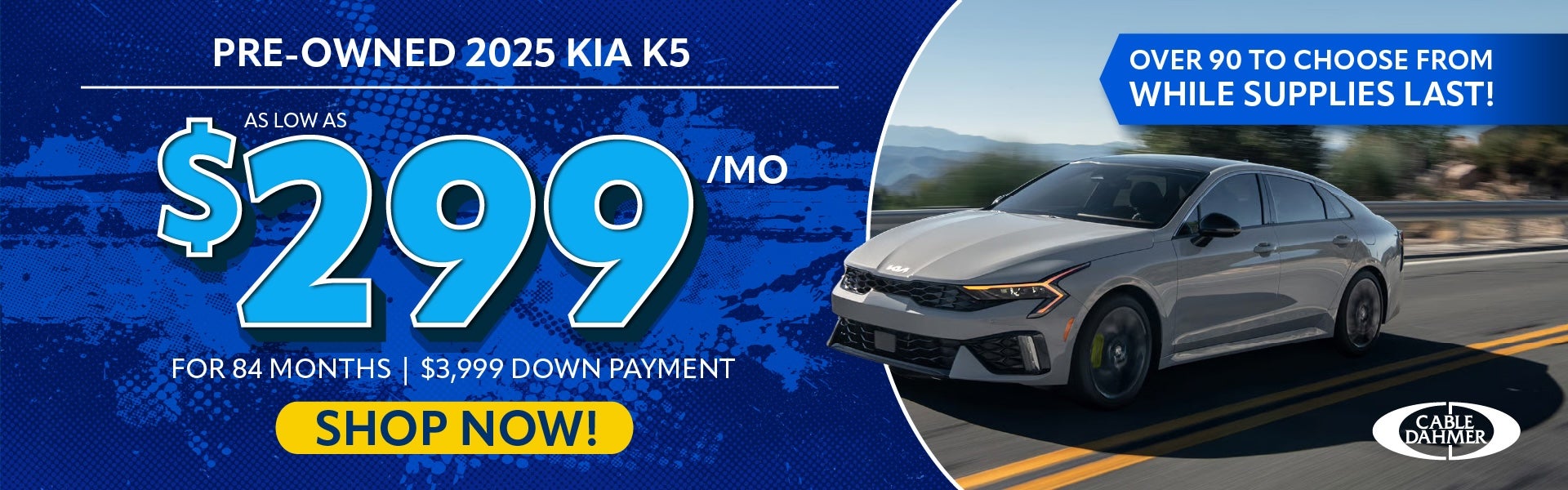 Used 2025 Kia K5 as low as $299 a month