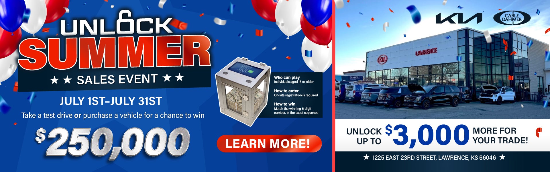 Summer Sales Event at Cable Dahmer Kia of Lawrence